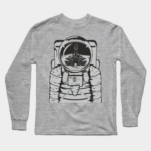 An astronaut saw a Soviet tank on an alien planet Long Sleeve T-Shirt